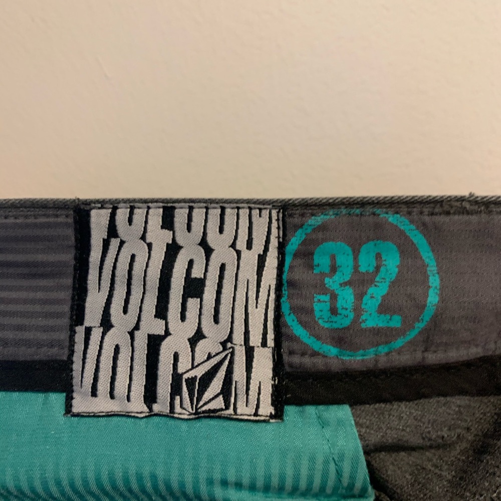 Gray Striped Volcom Shorts - Picture 3 of 3
